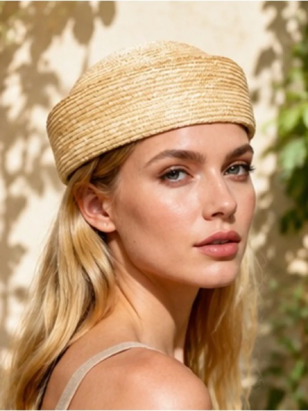 Natural Woven Dome Pillbox Hat | Minimalist Straw Fascinator | Resort & Derby Ha